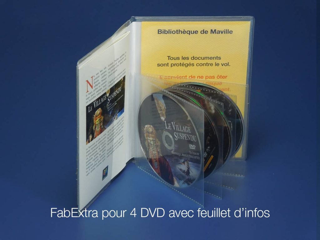 Présentation des étuis-pochettes 1 à 6 DVD anti-fissure et gain de